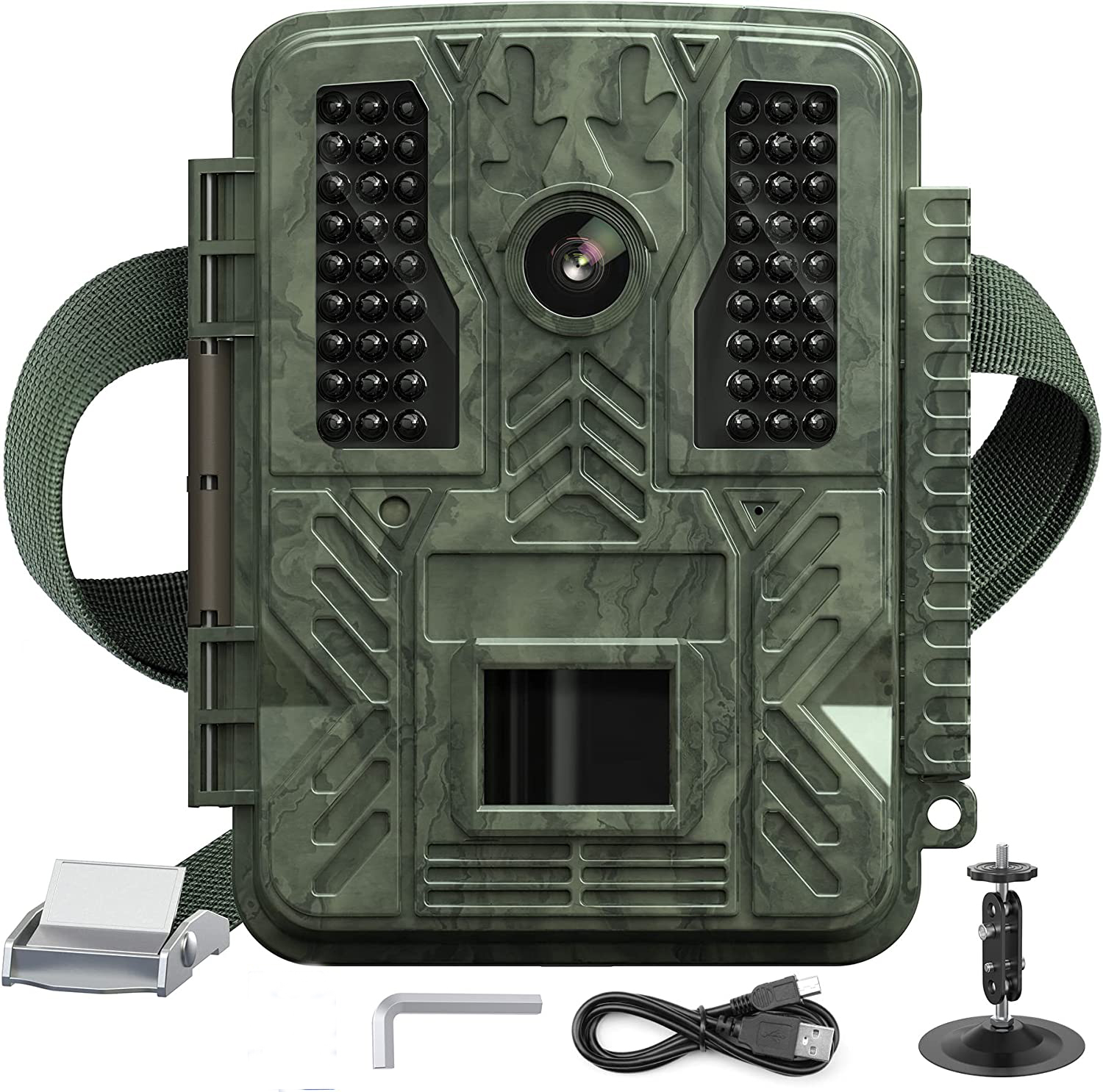 32MP 4K Battery Powered Waterproof Outdoor IR Surveillance Hunting Trail Camera